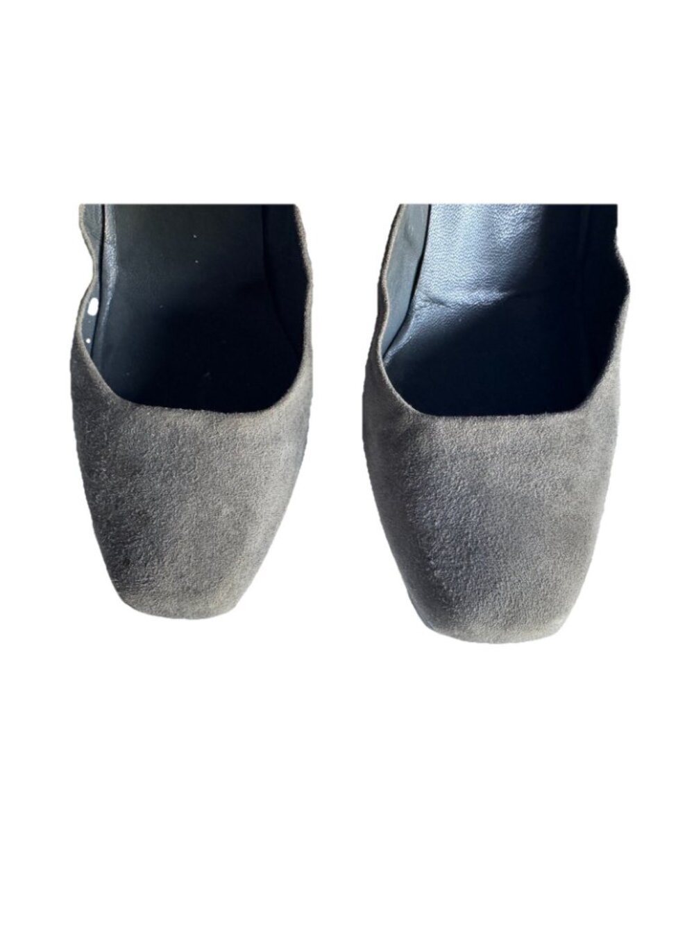 Gucci For Saks 5th Women's Sz 39.5 Gray Suede Square Toe Platform Stiletto Heels - Picture 3 of 13